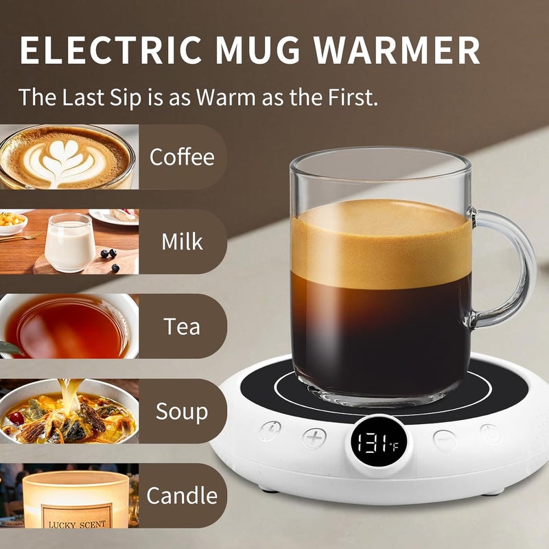 EIHO Coffee Mug Warmer, Valentines Day Gifts for Her Wife Girlfriend Daughter Him, Electric Cup Warmer for Desk, Candle Warmer Plate 8-Temp Setting & 1-12H Timer, Birthday Gifts for Women Men - Image 5